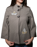 Leaf Embroidered Coat