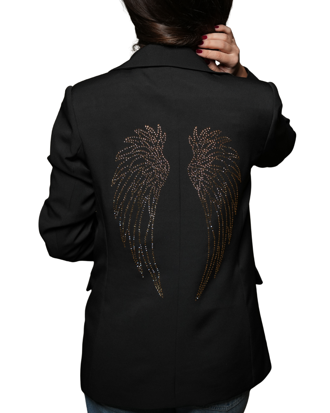 Angel Wings Embellished Blazer