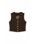 Brown Sleeveless Vest