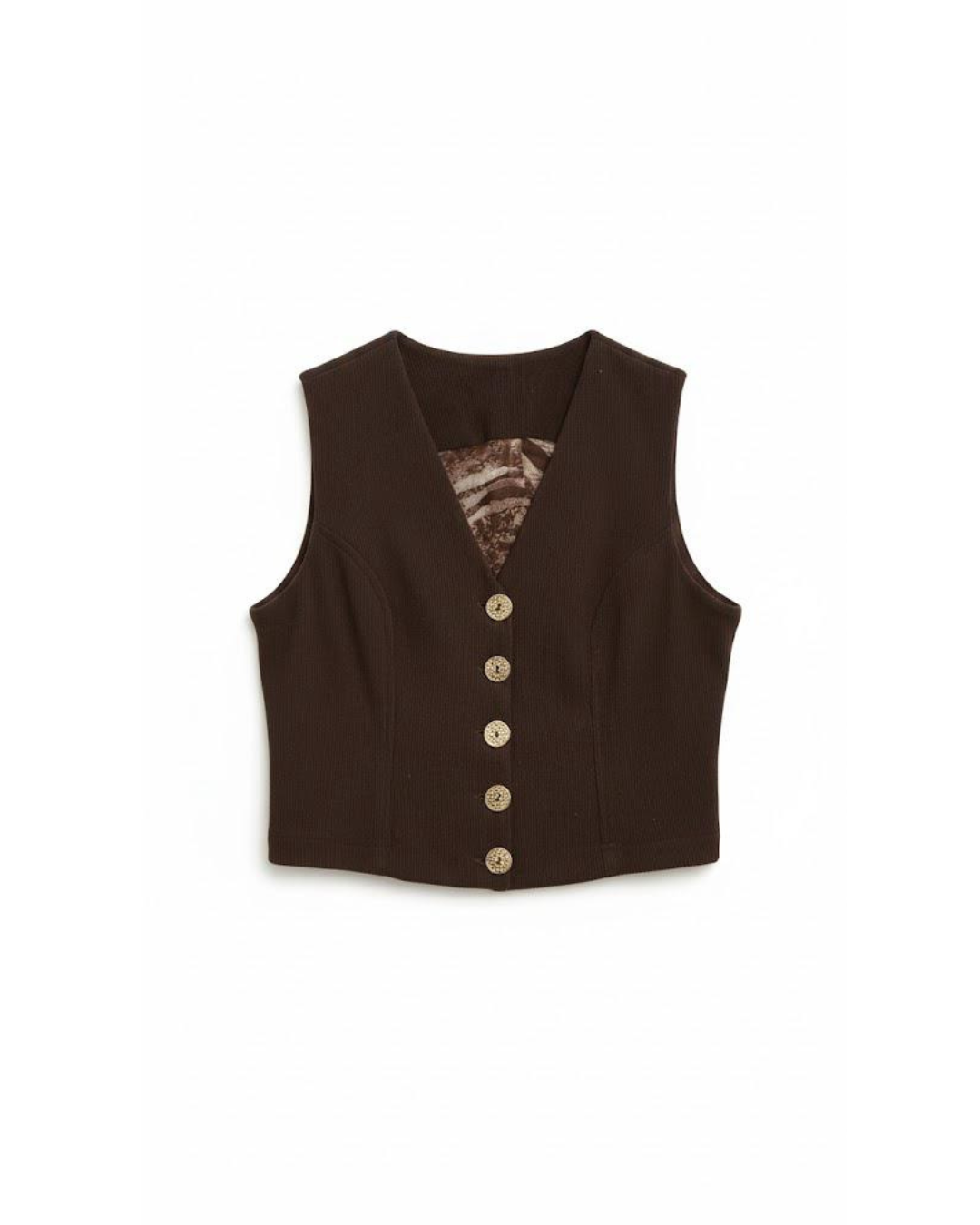 Brown Sleeveless Vest