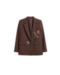 Handpainted Brown Blazer