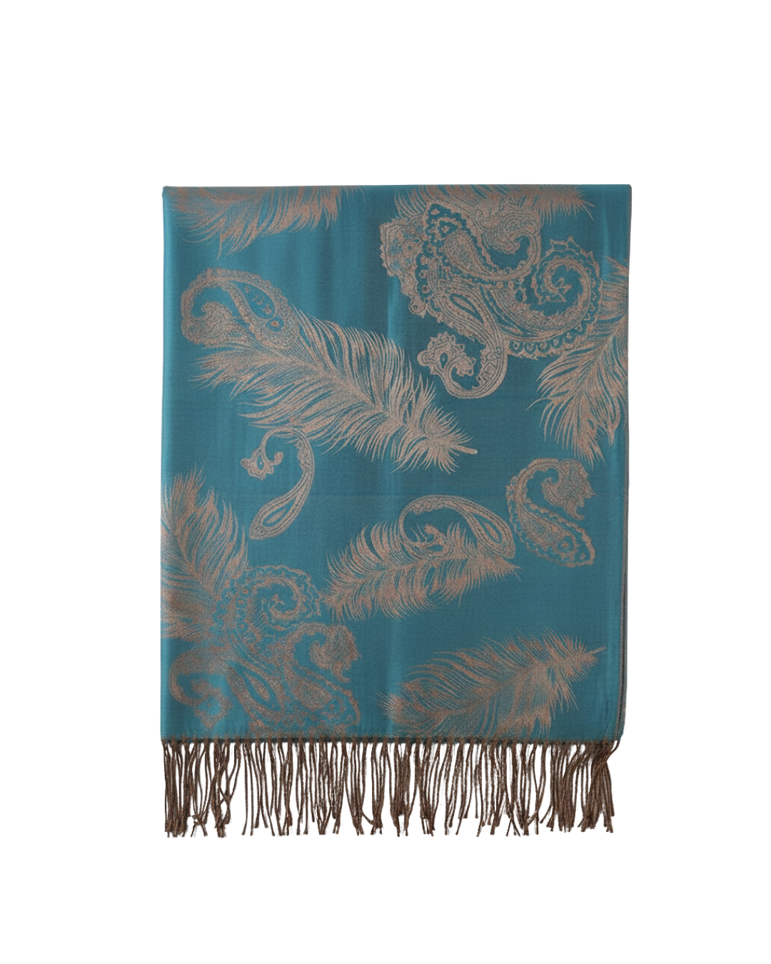 Cashmere scarf with fringes