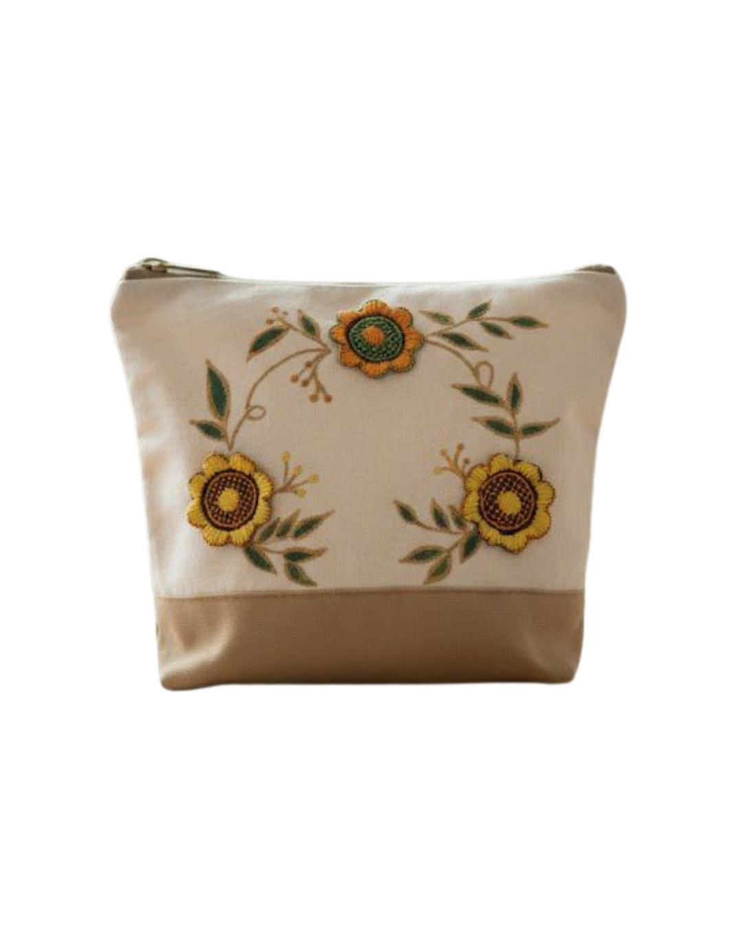 Sunflower Embroidered Pouch