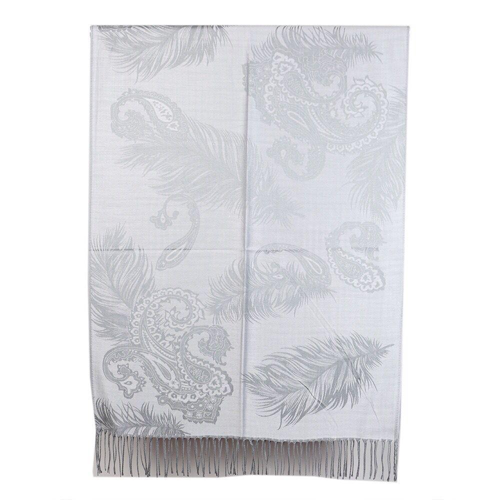 Cashmere scarf with fringes