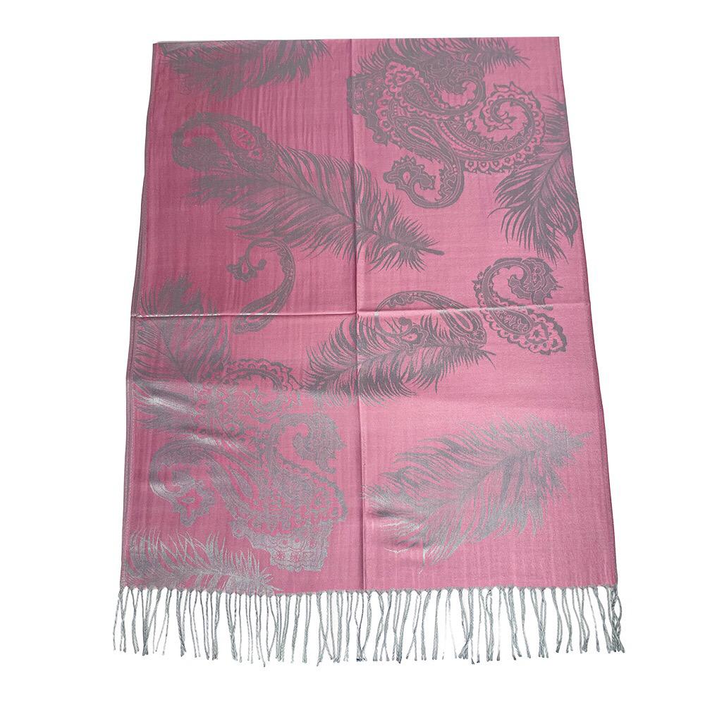 Cashmere scarf with fringes