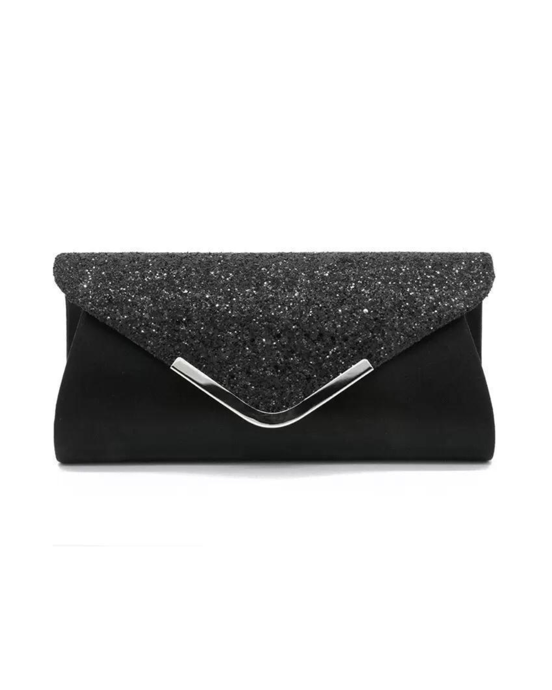 Glitter Flap Clutch