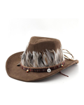 Suede Feather Hat